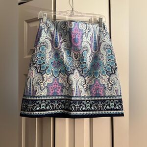 NWT Talbots Mykonos Paisley Printed Skirt